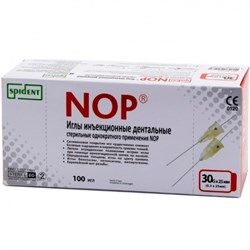 ИГЛЫ КАРПУЛЬНЫЕ NOP 25ММХ30G (100ШТ.) SPIDENT 0001916098 - фото 25376