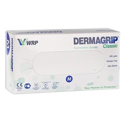 Перчатки DERMAGRIP (Дермагрип) High Risk смотровые нестерильные сверхпрочные р.M 50шт. синий 6742 - фото 28155