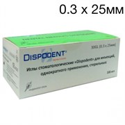 ИГЛЫ КАРПУЛЬНЫЕ (0,3X25 ММ) 30GL СТЕРИЛЬНЫЕ, (100 ШТ) ЗЕЛЕНЫЕ. DISPODENT 1231912244